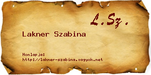 Lakner Szabina névjegykártya