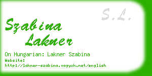 szabina lakner business card